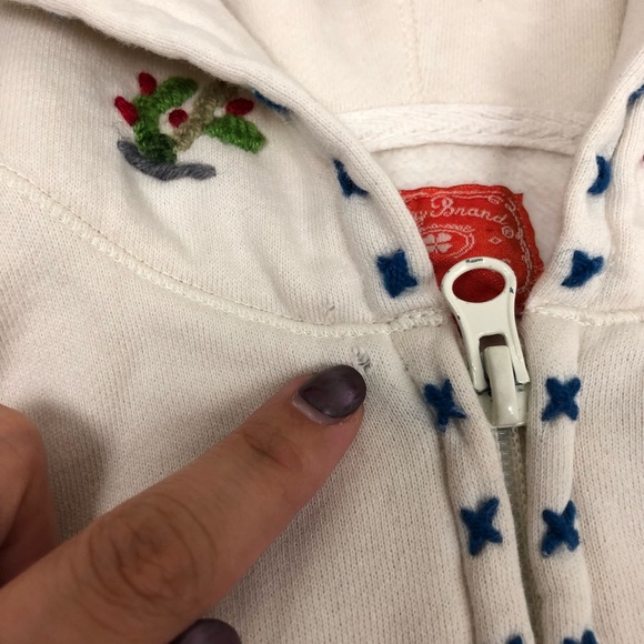 Lucky brand dungarees Hispanic hoodie sweater 2/3 - Picture 3 of 5
